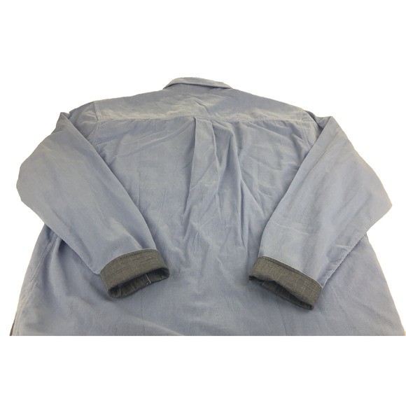 Tommy Bahama Mens Coastline Cord Corduroy Shirt Large Long Sleeve Flip Cuff Blue - Picture 9 of 9